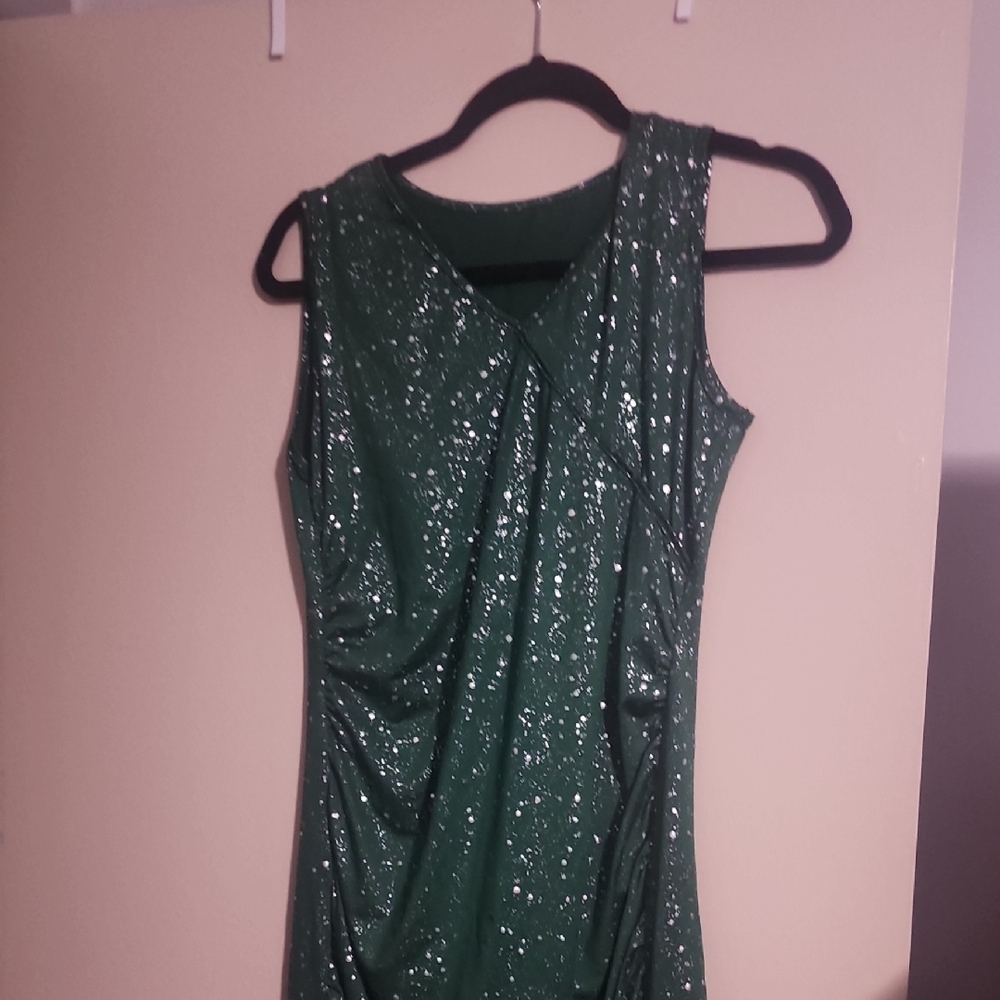 Elegant Green Sequin Dress